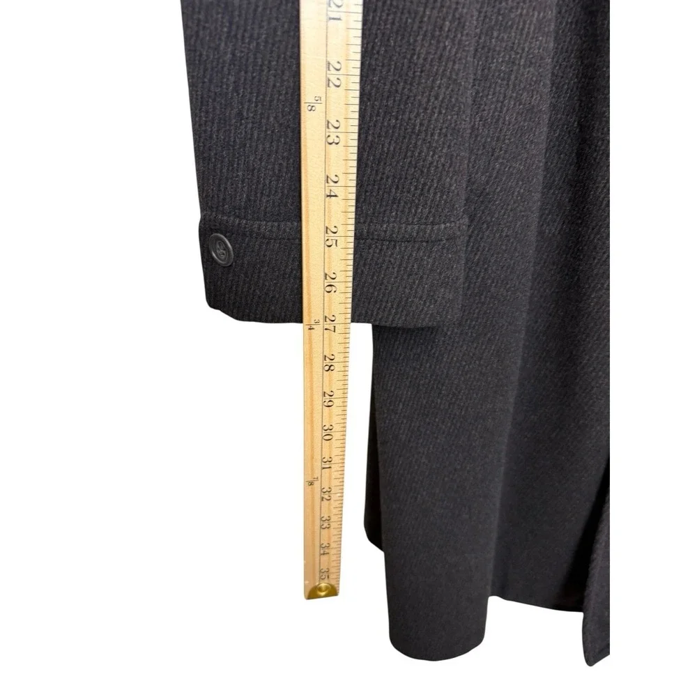 CROSSLAND Wool Overcoat Mens 42R Black Season Skipper Dormeuil‎